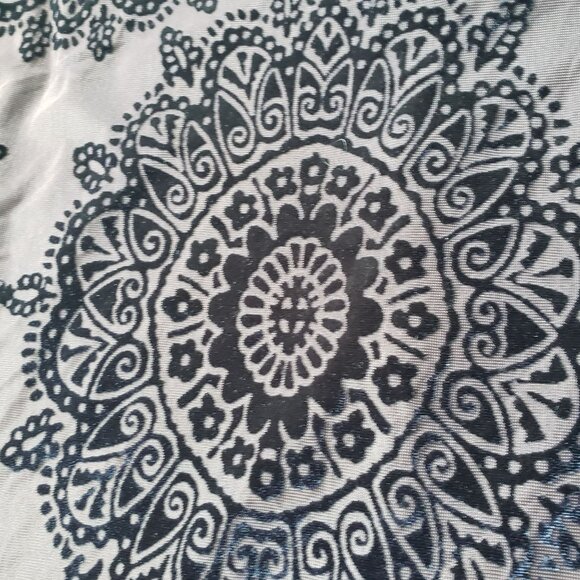 LA Hearts Purple Blue Velvet Burnout Mosaic Print Skater A Line Mini Skirt S - Picture 2 of 8